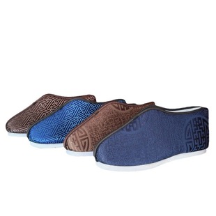 Men's Yunjin Shou Shoes, Ancient Costumes, Modern Cloth Shoes, Cotton Shoes, Thousand Layer Soles, Embroidered Lotus Men's Shoes, Shroud Accessories