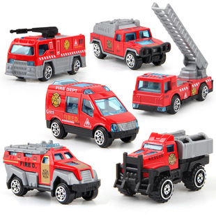 A variety of alloy engineering vehicle excavator sliding alloy car model children Mini set alloy engineering vehicle