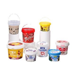 Food grade transparent plastic barrel sealed barrel jellyfish sugar pickled vegetable nest material small barrel with lid 2/3/5/10/20L liter