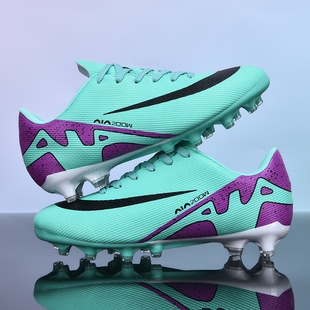 Cross-border low-top football shoes tf broken nails artificial lawn AG nail leather feet boys and girls children teenagers students training shoes