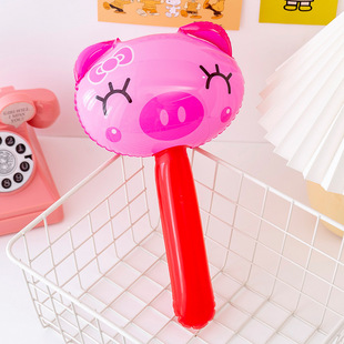 PVC inflatable toy inflatable stick cartoon animal head hammer Net red inflatable hammer stall supply wholesale
