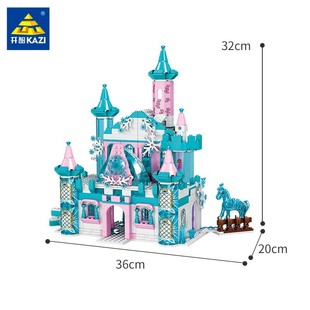 Kaizhi 98712 Girls DIY Assembled Building Blocks Princess Ice Castle Granular Building Blocks Toy Gift Cross-border Wholesale