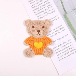 Cross-border spot wholesale fashion embroidery cloth stickers children's clothing hair accessories love bear embroidery cloth stickers