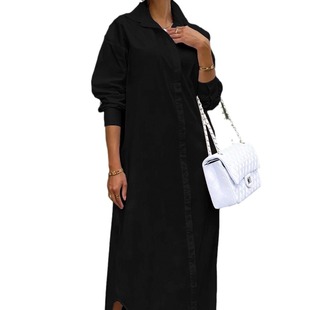 LD1787 Autumn and Winter New Shirt Button Fashion Street Fashion Loose dress