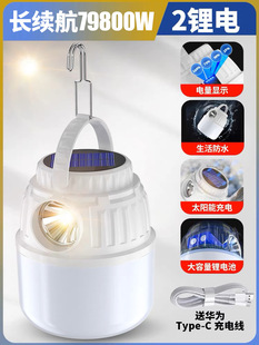 Solar Camping Style Light, Battery Life, Tent Light, Camping Style Light, Rechargeable Lighting Hook Light, Emergency Household