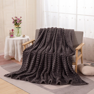 Cross-border spot 350 grams of rabbit fur wide flannel blanket coral fleece blanket air conditioning nap blanket