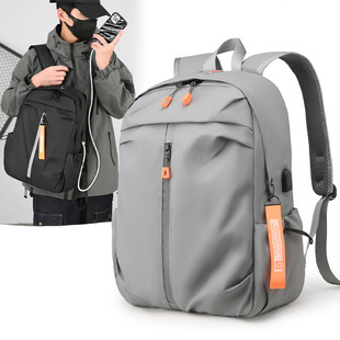 Backpack Men's Casual All-match Large Capacity Computer Travel Backpack Female Junior High School Student College Student Schoolbag Male Travel