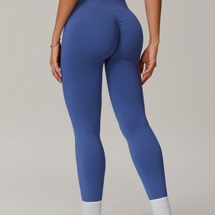 European and American Tight High Waist Hip Lifting Yoga Pants Threaded Waist Belly Tight Fitness Pants Sports Pants
