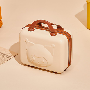 Cartoon 14-inch portable luggage candy color female student cute cosmetic case mini portable mother and child box