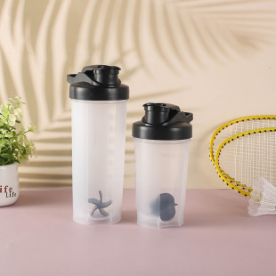 Protein powder shake Cup outdoor sports water cup with scale buckle lid portable plastic cup large capacity milkshake cup