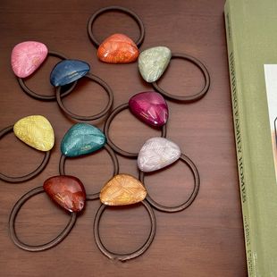 Super Popular Colorfulful Small Stone Hair Ties ~ Korean Imported Age-Reducing Ins Triangle Thickeneded Hair Rope Hair Accessories
