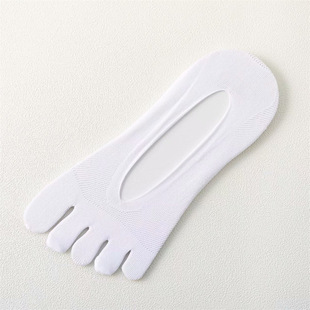 Five Finger Socks Women's Spring and Autumn Fenal Toe Short Socks Thin Toe Non-slip Don't Fall Down Boat Socks Summer Shallow Mouth Invisible Socks