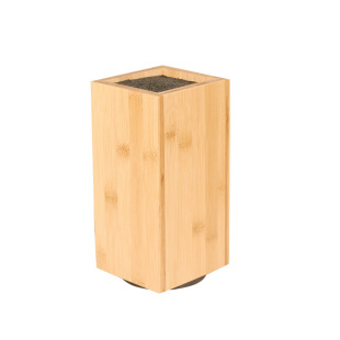 360 ° Rotating Bamboo Magnetic Knife Holder PP Silk Free Insertion Kitchen Rack Multifunctional Magnetic Attiction Knife Holder