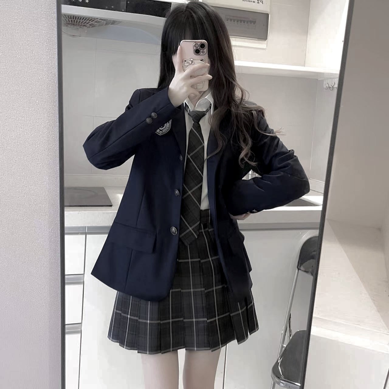 Original school for JK suit jacket women 2024 new autumn and winter thickened college uniform suit casual black suit