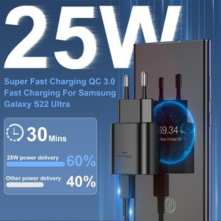 25W charging head is suitable for Apple mobile phone new PD fast charging note charging plug 5V9V European/US regulations