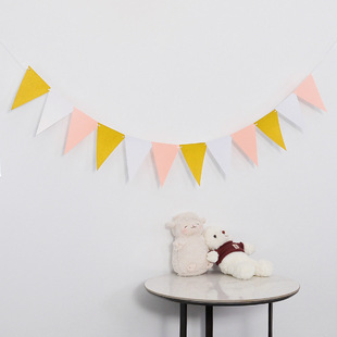 Colorful pennant kindergarten baby party decoration pennant background decoration banner Garland tent decoration