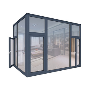 Foshan Broken Bridge Aluminum Doors and Windows Customized Soundproofing and Insulation Aluminum Alloy Doors and Windows Insulated Glass Windows Casement Windows with Corners