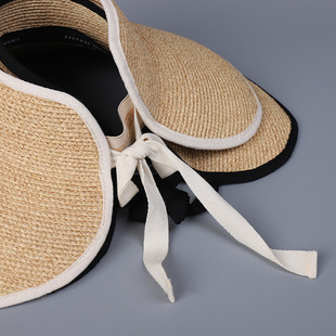 Hot day plant raffia big hat brim sun hat women's holiday wind anti-ultraviolet air top hat beach hat