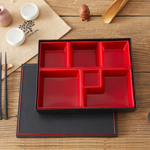Supply Japanese wood grain lunch box canteen lunch box sushi lunch box nutrition lunch box
