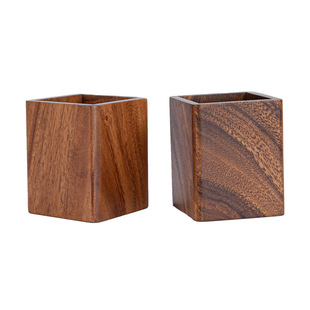 Walnut pen holder creative solid wood storage box office desktop decoration pen holder wooden pen box high-grade light luxury