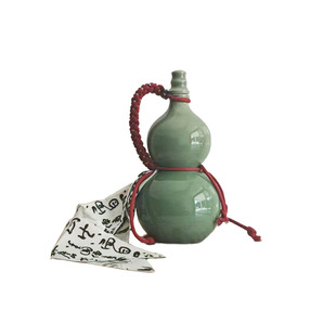 Ceramic Gourd Wine Pot White Wine Bottle Empty Bottle Wine Gourd Sealed Wine Pot Vinegar Bottle Changan Tea Pot Outdoor Kettle
