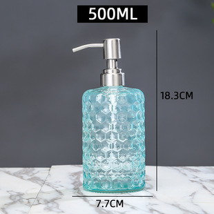 Hand sanitizer glass bottle press lotion bottle 500ml emulsion split glass bottle hotel bathroom supplies
