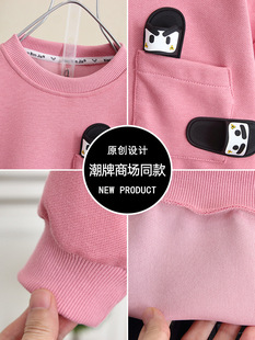 6275 Boys' Sweatshirt Spring and Autumn 2024 New Baby Autumn Fashionable Base Shirt Children's Korean Long Sleeve Top