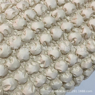 Winter Warm Quilted Cotton Down Bubble Cloth Distinctive Clouds Pleated Light Casual Women's Coat Bag Fabric