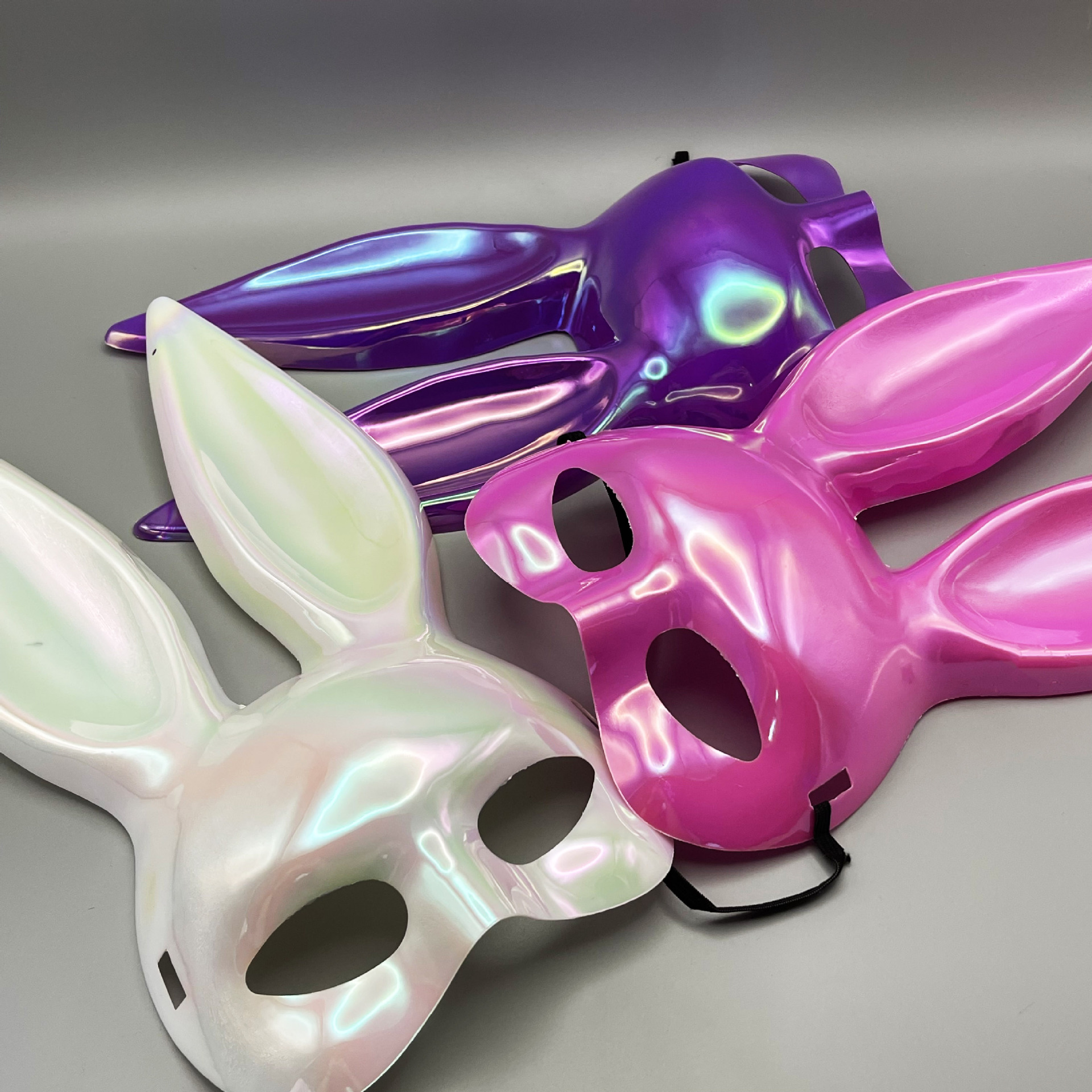 Shiny Plating Bunny Mask Christmas Halloween Shiny Bunny Mask Party Party Party Dress Up Props