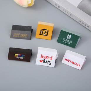 Manufacturer Customized Clothing Collar Label, Woven Edge, Satin Burnt Edge, High Density Woven Label, Clothing Label, Trademark, Logo Design and Customization