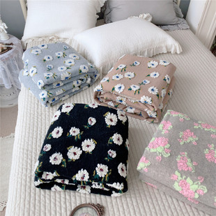 Vintage Wool Fleece Blanket Thickened Bean Fleece Blanket Single Leg Cover Office Nap Children's Leisure Blanket