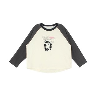 Girls' Cute Towel Embroidered Shoulder T-shirt 2025 Spring New Children's Korean Style All-match Long Sleeve Loose Top Trendy