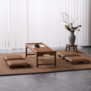 ShJ Tatami Table Japanese Style Low Table Table and Chair Combination Small Coffee Table Zen Style Small Table Tea Table Home Vintage Tea Table