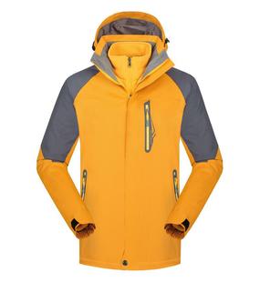 Three-in-One Charge Clothes Custom fleece-lined Thickened Windbreaker Jacket Detachable Two-Piece Work Clothes Embroidered Logo