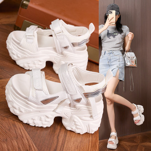 Platform Summer Sandals Women's Trendy 2025 New Korean Style All-match Sports Casual Shoes Fashionable Outerwear Beach Shoes