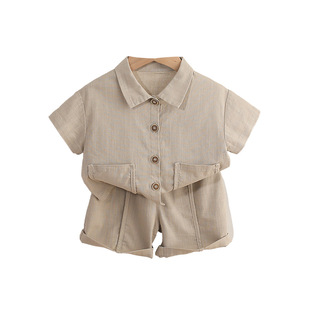 Baby Clothes Summer suit Boy's Casual Korean-style Summer Wear Thin One-year-old Boy's Two-piece Set