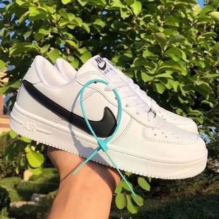 Pure Оригинальный AF1 Черный самурай Низкая банда Черная мужская и женская пара кроссовок дикая студенческая повседневная обувь кампус