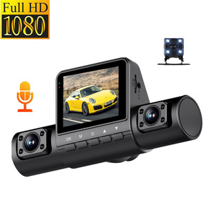 New 3-Lens 3-Recording High-Definition Car Recorder 1080P Cross-Border E-Commerce Camera Microphone Infrared Night Vision