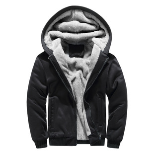 European-sized large-size men's hoodie autumn and winter men's baseball uniform men's Korean-style sports plus velvet padded men's overcoat
