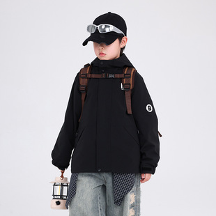 Boys' Spring and Autumn Outdoor Sports Charge Jacket Coat 2025 New Children's Boys Spring Clothes Fried Street Windproof Jacket Trendy