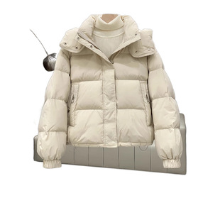 Cotton-padded jacket new women's plus size hooded year cotton-padded jacket women's 2024 short down cotton-padded jacket winter small coat