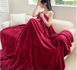 New rabbit velvet padded warm blanket light luxury blanket air conditioning blanket nap blanket children's blanket factory wholesale