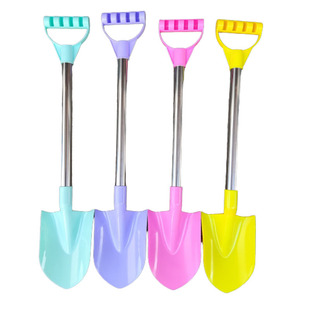 Wholesale 52cm stainless steel rod beach shovel plastic small shovel kindergarten baby outdoor sand shovel snow shovel snow pry