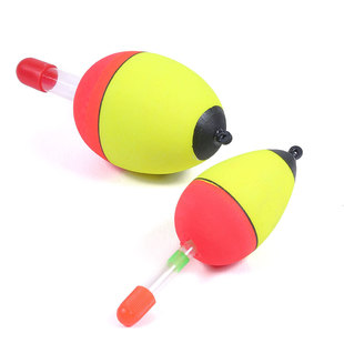 Yellow EVA buoy can be inserted luminous rod float Abon float luminous fish float big belly float fishing wheel fishing gear Accessories Wholesale