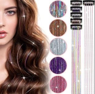 Трансграничный Amazon должен выбрать лазерную золотую проволоку tinsel hair