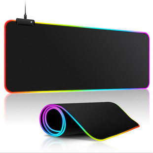 В наличии светоизлучающий RGB коврик для мыши, светоизлучающий волшебный игровой светодиодный резиновый Настольный коврик утолщенный край замка