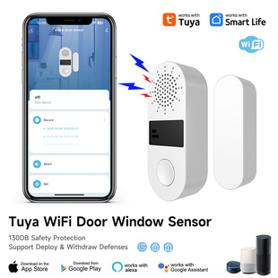 Graffiti smart WIFI sound and light door magnetic ZIGBEE door magnetic smart home alarm door and window guard