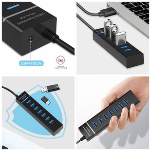 Производители источников перетащите семь световых полос Разветвитель USB-концентратора 2.0USB-концентратор 3,0 USB-удлинитель