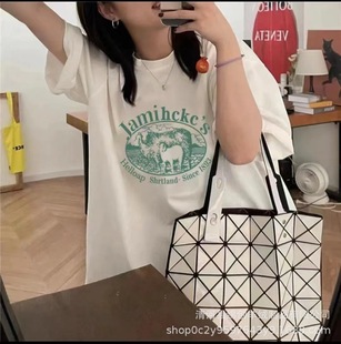 2023 весна-лето новая футболка с короткими рукавами в стиле InStyle модная пара с принтом американская уличная Универсальная
