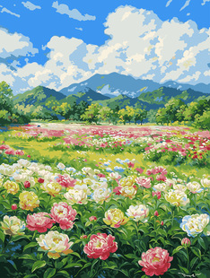 Free Shipping diy Digital Oil Painting Cartoon Children's Animation Coloring Decoration Cute Handmade Filling Color Oil Painting Wholesale